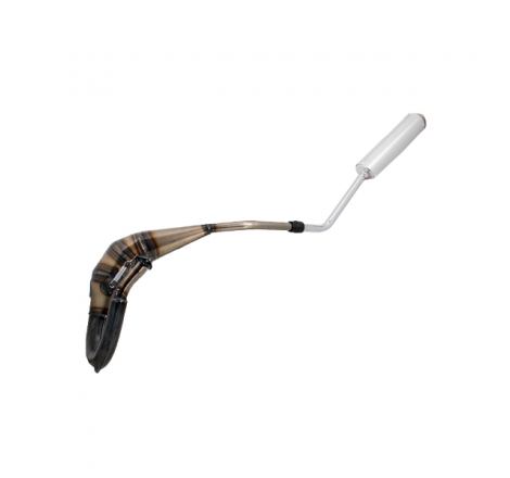 Marmitta Evok Iron Pipe saldata con silenziatore Shorty in Alluminio e Inox per Derbi DRD PRO 50 07-13
