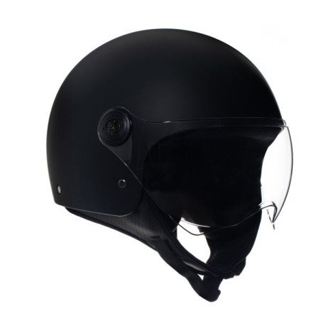 CASCO DEMI JET MONOCOLORE NERO OPACO XXL