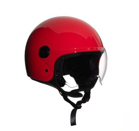 CASCO DEMI JET MONOCOLORE ROSSO NUOVO XL