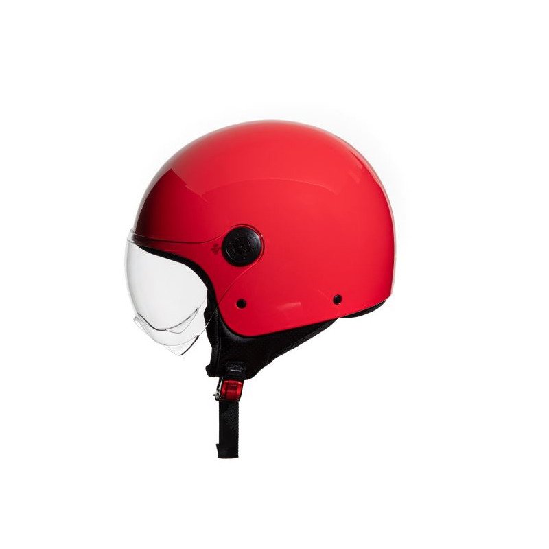 CASCO DEMI JET MONOCOLORE ROSSO NUOVO XS