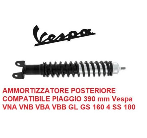 AMMORTIZZATORE POSTERIORE COMPATIBILE PIAGGIO 390 mm Vespa VNA VNB VBA VBB GL GS 160 4 SS 180