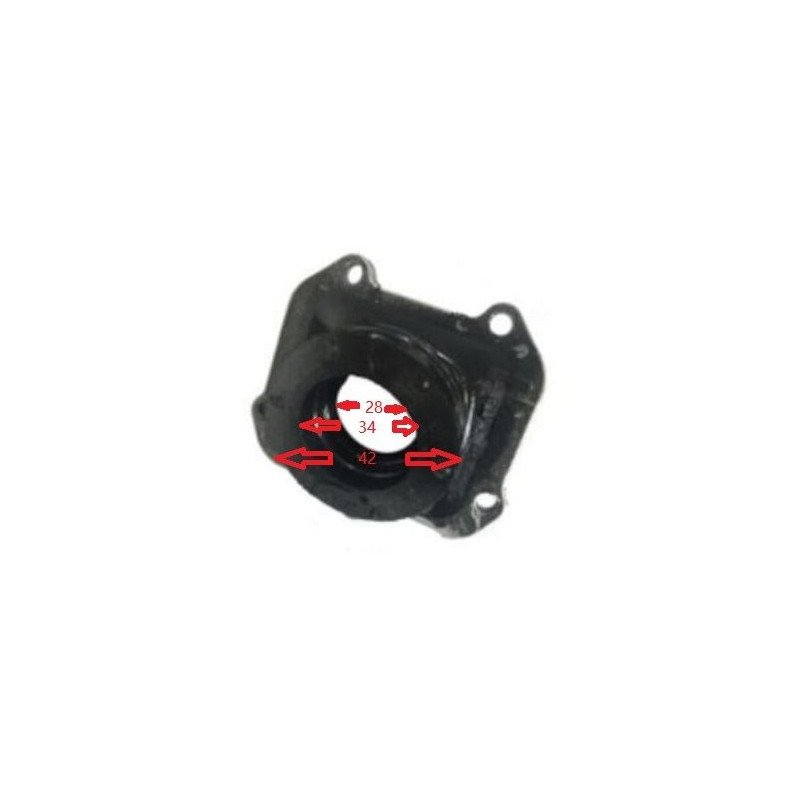 COLLETTORE ASPIRAZIONE COMPATIBILE APRILIA RS125, TUONO 125 99-10 IMBOCCO 34mm CARB ø 28 MOT ROTAX , N.O. AP0267918
