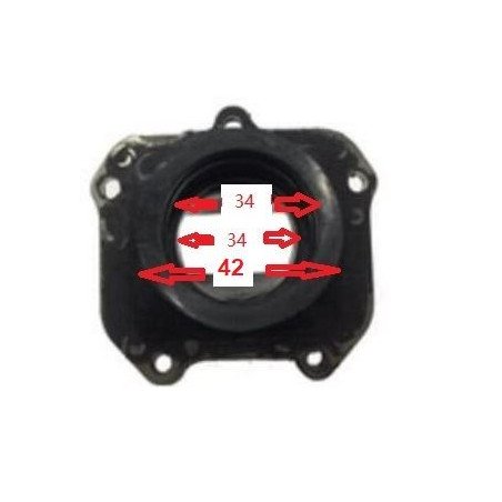 COLLETTORE ASPIRAZIONE COMPATIBILE APRILIA RS AF1 125 90-98, IMBOCCO 42mm CARB ø 34 MOT ROTAX N.O. AP0267915