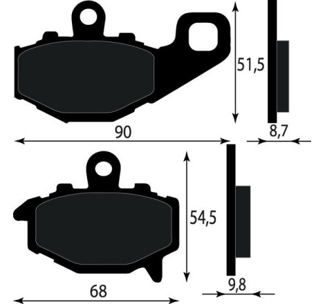 PASTIGLIE FRENO ORGANICHE COMPATIBILE KAWASAKI ZS 750 POST.