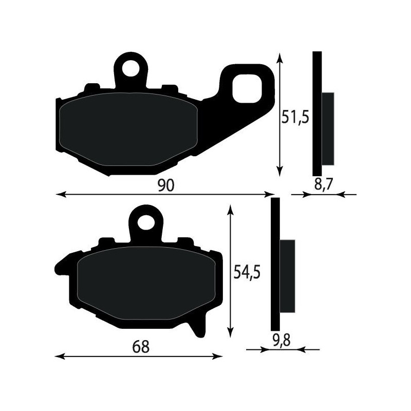 PASTIGLIE FRENO ORGANICHE COMPATIBILE KAWASAKI ZS 750 POST.