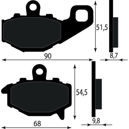 PASTIGLIE FRENO ORGANICHE COMPATIBILE KAWASAKI ZS 750 POST.