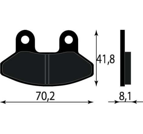 PASTIGLIE FRENO ORGANICHE COMPATIBILE SYM JOYRIDE 125 200 ANT.