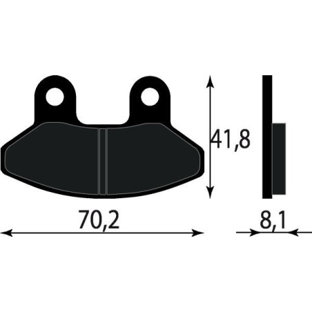 PASTIGLIE FRENO ORGANICHE COMPATIBILE SYM JOYRIDE 125 200 ANT.
