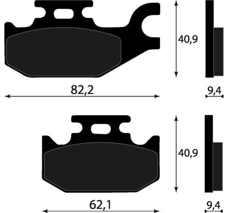 PASTIGLIE FRENO ORGANICHE COMPATIBILE YAMAHA ATV YXR 450 660 POST