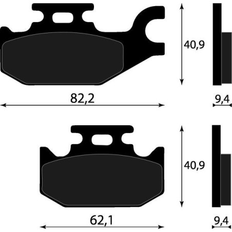 PASTIGLIE FRENO ORGANICHE COMPATIBILE YAMAHA ATV YXR 450 660 POST