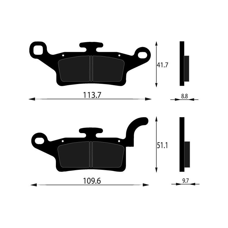 PASTIGLIE FRENO ORGANICHE COMPATIBILE YAMAHA XENTER 125 150 ANT