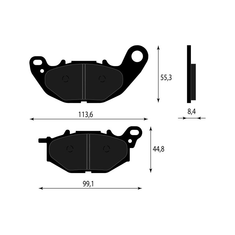 PASTIGLIE FRENO ORGANICHE COMPATIBILE YAMAHA X MAX 125 300 2018 ANT