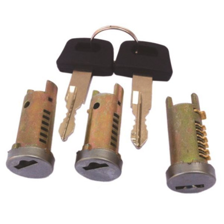 KIT SERRATURA 3 CILINDRETTI 2 CHIAVI COMPATIBILE VESPA PX N.O. 179292 - 1792925