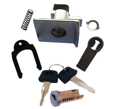 KIT CORPO SERRATURA BAULETTO COMPLETO COMPATIBILE PIAGGIO E VESPA SE64007+ SE64005