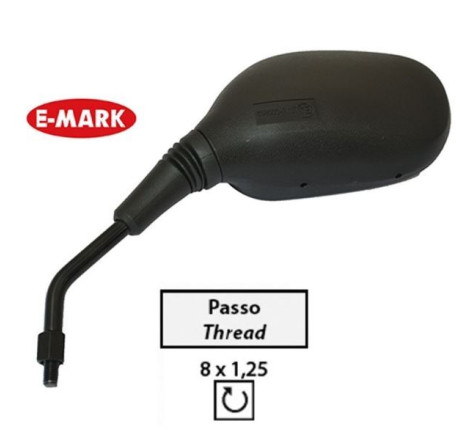 SPECCHIETTO RETROVISORE NERO SINISTRO COMPATIBILE HONDA SH 125 150 300 2013 R.O. 88220-K01-D01 THREAD 8X1,25