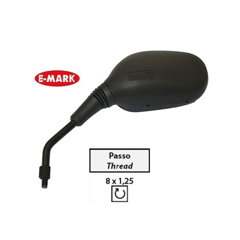 SPECCHIETTO RETROVISORE NERO SINISTRO COMPATIBILE HONDA SH 125 150 300 2013 R.O. 88220-K01-D01 THREAD 8X1,25