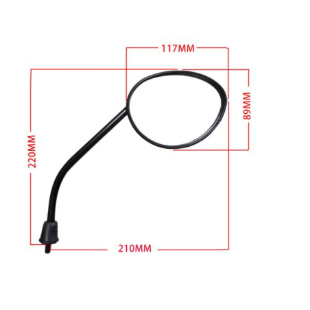 SPECCHIETTO DESTRO VERSIONE LUNGO M8 COMPATIBILE PIAGGIO ZIP 4T 50-100 2000-2013, N.O. CM063902 - CM180202