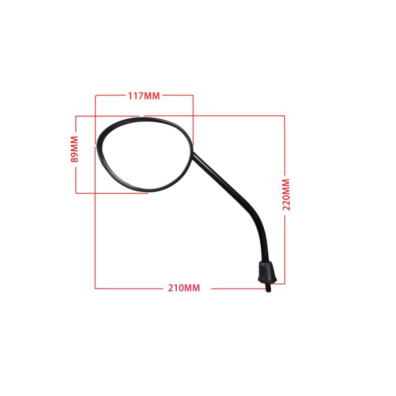 SPECCHIETTO SINISTRO VERSIONE LUNGO M8 COMPATIBILE PIAGGIO ZIP 4T 50-100 2000-2013 N.O. CM063901- CM180201