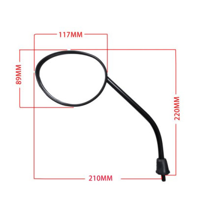 SPECCHIETTO SINISTRO VERSIONE LUNGO M8 COMPATIBILE PIAGGIO ZIP 4T 50-100 2000-2013 N.O. CM063901- CM180201