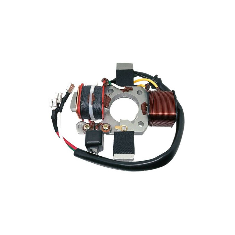 STATORE A 4 POLI COMPATIBILE PIAGGIO SI SENZA FRECCE CON VARIATORE, BRAVO 3 50, SUPERBRAVO N.O. 218584