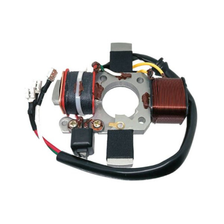 STATORE A 4 POLI COMPATIBILE PIAGGIO SI SENZA FRECCE CON VARIATORE, BRAVO 3 50, SUPERBRAVO N.O. 218584