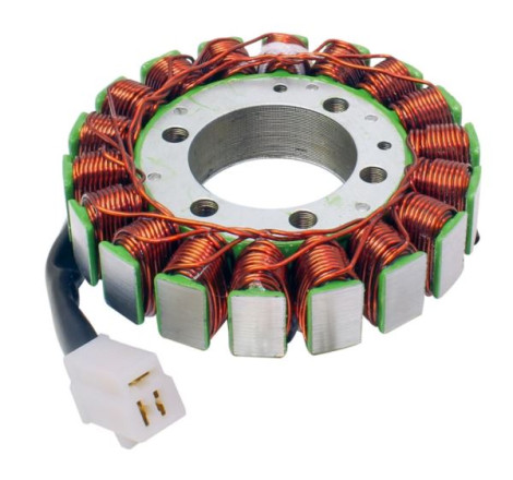 STATORE A 18 BOBINE CONNETTORE 3 FILI COMPATIBILE KAWASAKI ZX-6RR 600 2005, ZX-6R 636 NINJA 2005-2006 N.O. KA.210030023