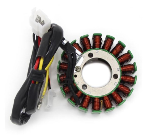 STATORE A 18 BOBINE CONNETTORE 3+2 FILI 1 FASTON COMPATIBILE KTM LC4 640, DUKE 620-640 N.O. KT.58439004000