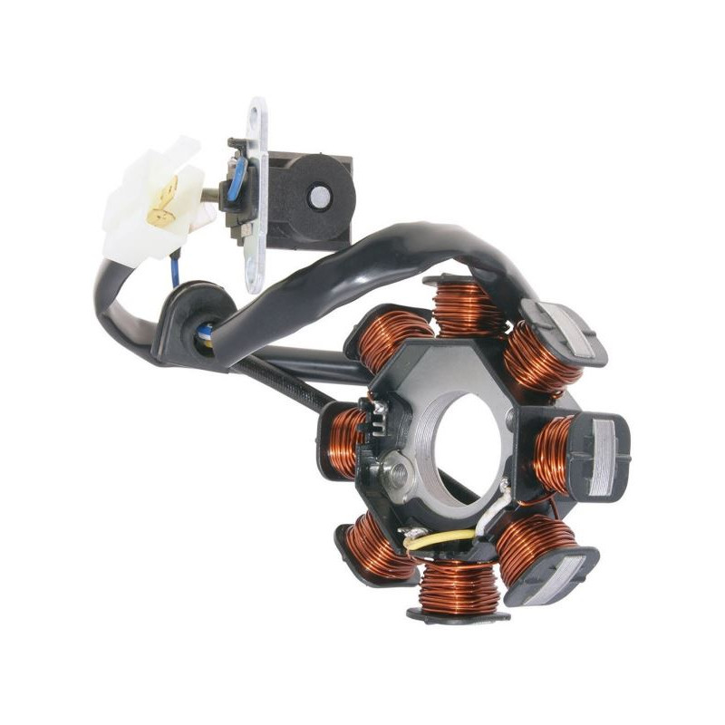 STATORE A 8 POLI COMPATIBILE PEUGEOT TWEET 4T RS 50 2010-2017, SYM SYMPHONY 4T SR 50 2010-2017, N.O. 31120-AAA-A00