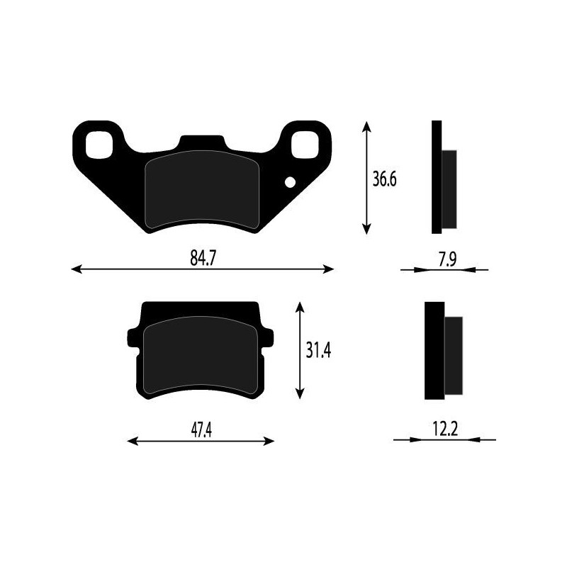 PASTIGLIE FRENO PLATINUM SERIES COMPATIBILE PGO BUGRIDER 250 ANTERIORE