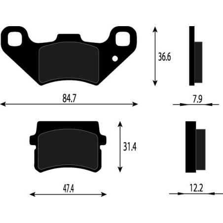 PASTIGLIE FRENO PLATINUM SERIES COMPATIBILE PGO BUGRIDER 250 ANTERIORE
