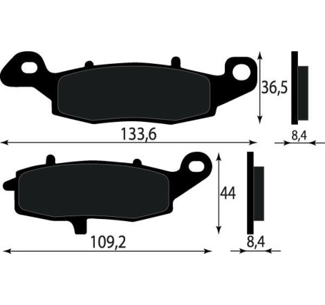 PASTIGLIE FRENO PLATINUM SERIES COMPATIBILE SUZUKI GSF SVV 650 KAWASAKI Z 750 ZR-7 750