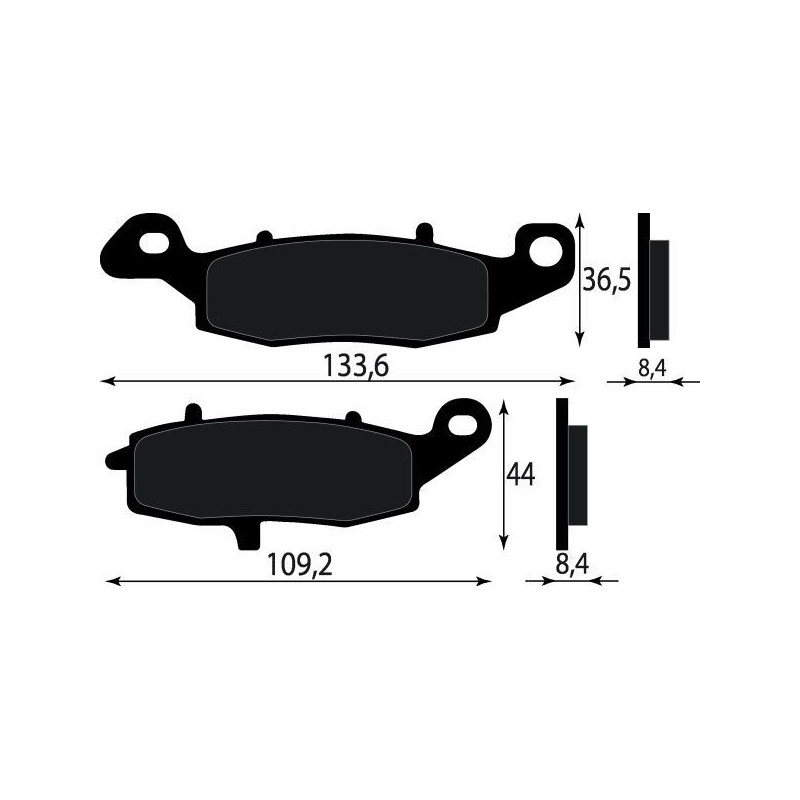 PASTIGLIE FRENO PLATINUM SERIES COMPATIBILE SUZUKI GSF SVV 650 KAWASAKI Z 750 ZR-7 750