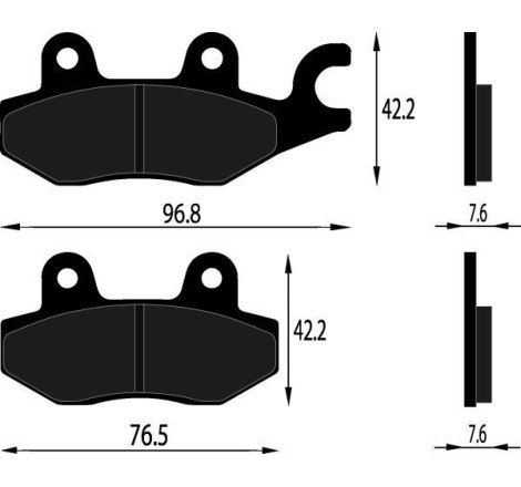 PASTIGLIE FRENO PLATINUM SERIES COMPATIBILE KYMCO AGILITY E PEOPLE 250 ANT.