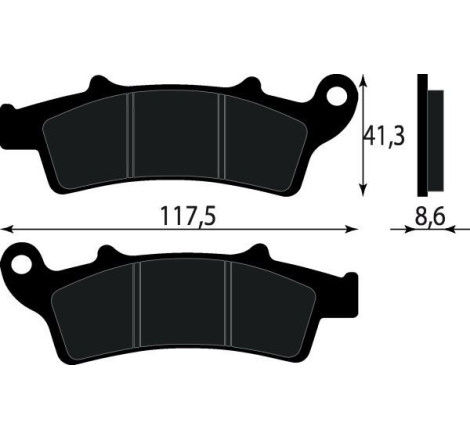 PASTIGLIE FRENO PLATINUM SERIES COMPATIBILE KYMCO PEOPLE GTI 125 ANT. APRILIA SCARABEO 125-300