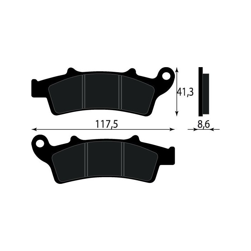 PASTIGLIE FRENO PLATINUM SERIES COMPATIBILE KYMCO PEOPLE GTI 125 ANT. APRILIA SCARABEO 125-300