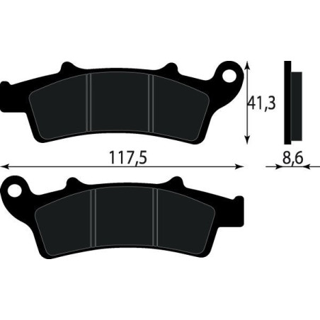 PASTIGLIE FRENO PLATINUM SERIES COMPATIBILE KYMCO PEOPLE GTI 125 ANT. APRILIA SCARABEO 125-300