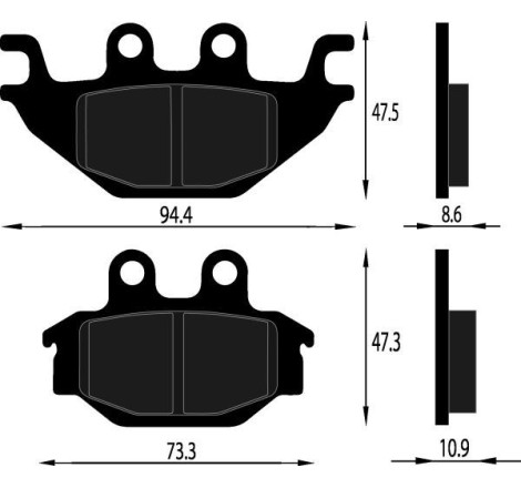 PASTIGLIE FRENO PLATINUM SERIES COMPATIBILE KYMCO AGILITY MAXI 300I ABS POST