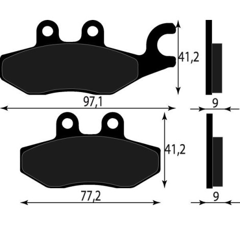 PASTIGLIE FRENO PLATINUM SERIES COMPATIBILE PIAGGIO X7 X9 X10 BEVERLY 125 300  POST