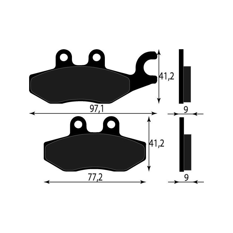 PASTIGLIE FRENO PLATINUM SERIES COMPATIBILE PIAGGIO X7 X9 X10 BEVERLY 125 300  POST