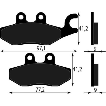 PASTIGLIE FRENO PLATINUM SERIES COMPATIBILE PIAGGIO X7 X9 X10 BEVERLY 125 300  POST