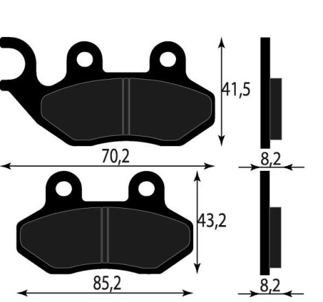 PASTIGLIE FRENO PLATINUM SERIES COMPATIBILE SYM SYMPHONY 50-150 PEUGEOT TWEET 50-150