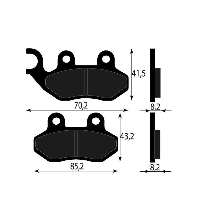 PASTIGLIE FRENO PLATINUM SERIES COMPATIBILE SYM SYMPHONY 50-150 PEUGEOT TWEET 50-150