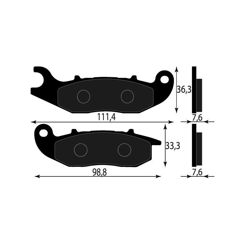 PASTIGLIE FRENO PLATINUM SERIES COMPATIBILE ADVENTURE 125 ANT