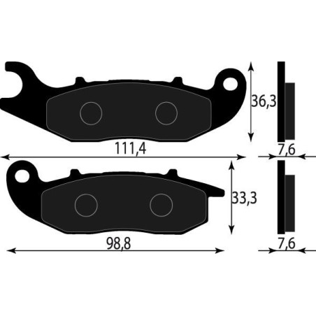 PASTIGLIE FRENO PLATINUM SERIES COMPATIBILE ADVENTURE 125 ANT