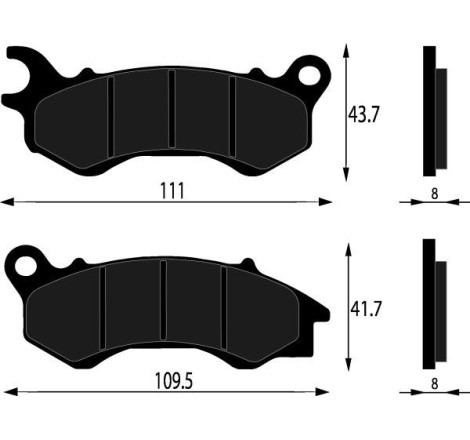 PASTIGLIE FRENO PLATINUM SERIES COMPATIBILE HONDA PCX 125 150 ANTSH 125 MODE 2014