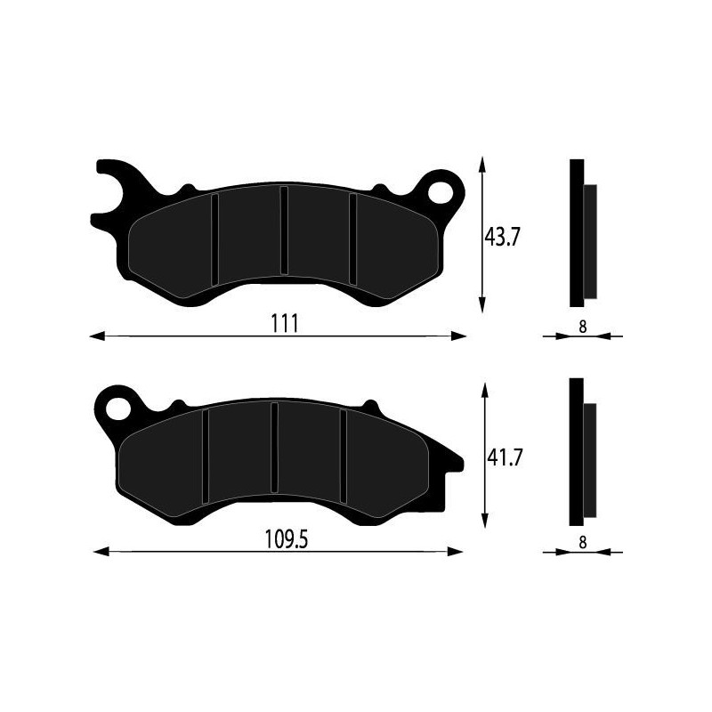 PASTIGLIE FRENO PLATINUM SERIES COMPATIBILE HONDA PCX 125 150 ANTSH 125 MODE 2014
