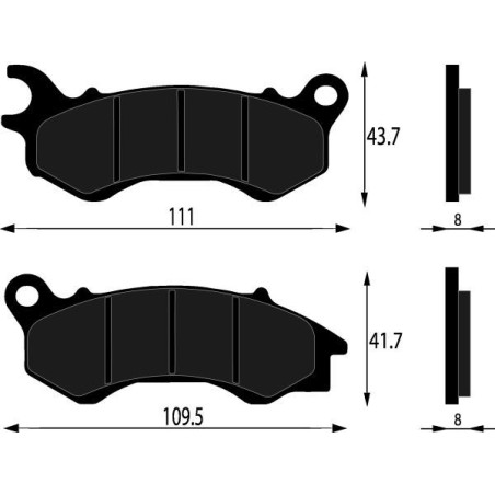 PASTIGLIE FRENO PLATINUM SERIES COMPATIBILE HONDA PCX 125 150 ANTSH 125 MODE 2014