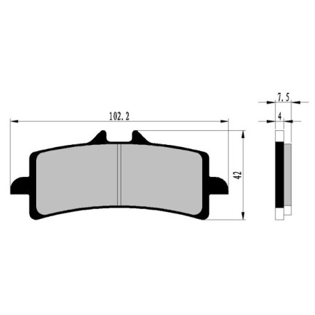 PASTIGLIE FRENO PLATINUM SERIES COMPATIBILE APRILIA RSV 1000, TUONO 1100, BMW R1200 ANT.