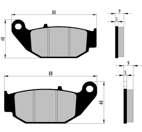 PASTIGLIE FRENO PLATINUM SERIES COMPATIBILE HONDA CBR 125 2011-2016, CRF 250 2013-2016 POST.