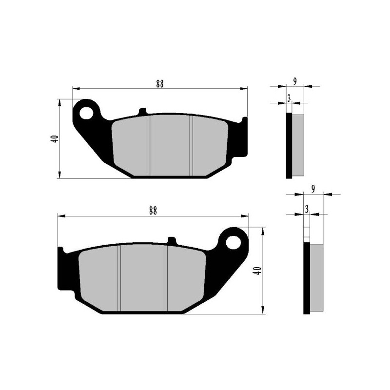 PASTIGLIE FRENO PLATINUM SERIES COMPATIBILE HONDA CBR 125 2011-2016, CRF 250 2013-2016 POST.
